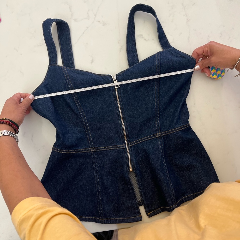 Anthropologie Reformation Zeta Denim Top - Picture 6 of 11